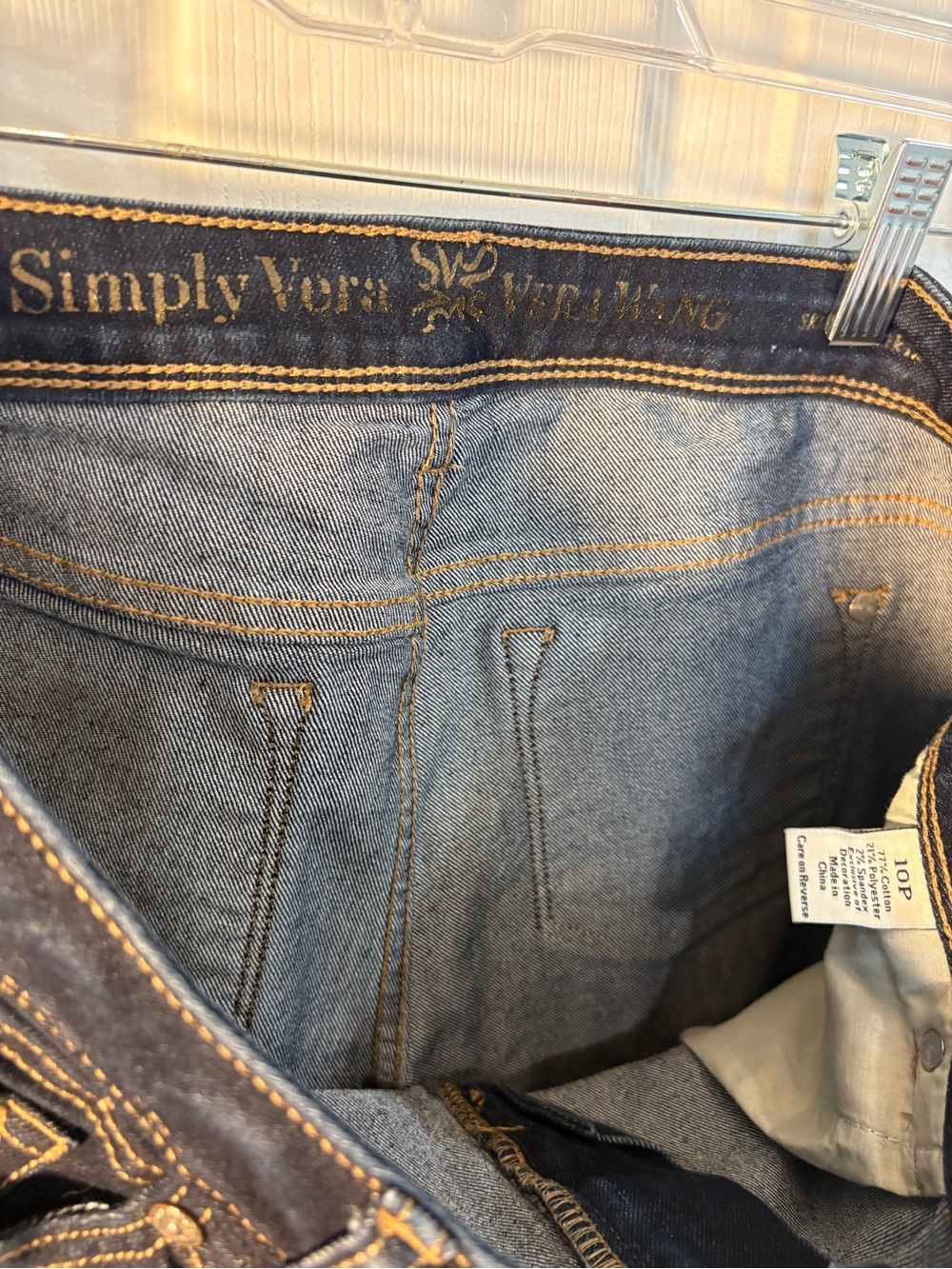 Simply Vera Vera Wang Dark Blue Skinny Jeans - Picture 3 of 7